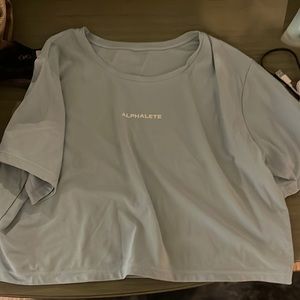 Alphalete crop top size small light blue